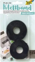 Folia Klettband Selbstklebend Schwarz - Breite: 20 mm - Länge: 2 m - Ausstattung Kabelmanagement: Selbstklebend - Produkttyp: Befestigungsglied - Verpackungseinheit: 1 Stück - Material: Kunststoff