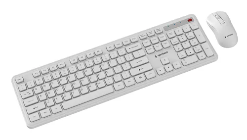Gembird Slim Pro Business wireless desktop set, white, US layout