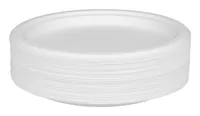 FURBER Einwegteller Ø 22.5 cm, 50 Stück, Weiss - Produkttyp: Einwegteller - Materialtyp: Pflanzliche Faser - Material: Zuckerrohrpulpe (Bagasse) - Detailfarbe: Weiss - Verpackungseinheit: 50 Stück