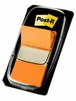 Post-It Index Flags, Medium, Orange, 25.4 mm x 43.2 mm, 50 Flags/Dispenser, 1 Dispenser/Pack
