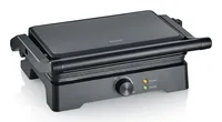 Severin Kontaktgrill KG 2391 1800 W - Produkttyp: Kontaktgrill - Höhenverstellbar: Nein - Detailfarbe: Schwarz - Leistung: 1800 W - Temperatur einstellbar: Keine Angaben - Anzahl unterschiedliche Grillplatten: 1