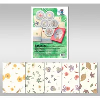 URSUS Bastelpapier Botanica 23 x 33 cm, 35 g/m², 5 Blatt - Papiertyp: Naturpapier - Geeignet für Drucker: Nein - Papierfarbe: Mehrfarbig - Papierformat: 23 x 33 cm - Mediengewicht: 35 g/m² - Selbstklebend: Nein