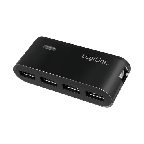 LogiLink UA0085 Schnittstellen-Hub USB 2.0 Type-A 480 Mbit/s Schwarz