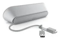Dell PC-Lautsprecher SP3022 - Audiokanäle: Stereo - Detailfarbe: Weiss - Schnittstellen: USB Typ A - USB Typ C - Ausstattung: Freisprechfunktion - Lautstärkeregler