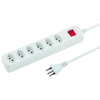 STEFFEN Steckdosenleiste POWER EASY 6x T13 - Einsatzgebiet: Indoor - Detailfarbe: Weiss - Kinderschutz: Ja - Steckertyp Ausgang: T13 - Schalter: 1 Schalter - Steckdosenanzahl: 6