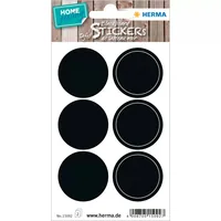 HERMA Tafeletiketten Kreise schwarz 12St.