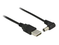 Delock USB-Stromkabel USB A – Hohlstecker 5.5/2.1mm 1.5 m - Kabeltyp: Stromkabel - Detailfarbe: Schwarz - USB Standard: 2.0 (480 Mbps) - Länge: 1.5 m - USB Anschluss 2 (Endgerät): Spezial - Geschlecht Anschluss 2 (Endgerät): Male (Stecker)