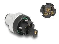 DeLOCK M12 Connector A-coded 5 pin male for mounting with screw connection