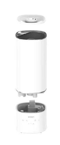 Ecofort Luftbefeuchter ecoQ HumidAir U400+ 55 m² - Typ: Luftbefeuchter - Funktionen: Automatikmodus - Beduften - Befeuchten - Einstellbarer Nebelauslass - Fernsteuerung über App - Hygrostat - Stimmungslicht - Timerfunktion - Ultraschallverneblung - WLAN-V