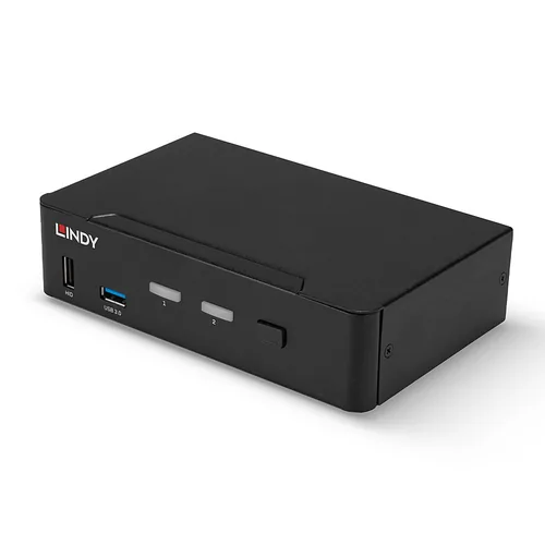 LINDY 2 Port DisplayPort 1.4 USB 3.0 KWM switch