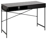 AC Design Tisch Angus, Schwarz / Schwarz - Tiefe: 50 cm - Breite: 110 cm - Material: Edelstahl (pulverbeschichtet) - MDF - Höhe: 75 cm - Gewicht: 20 kg - Belastbarkeit: 100 kg