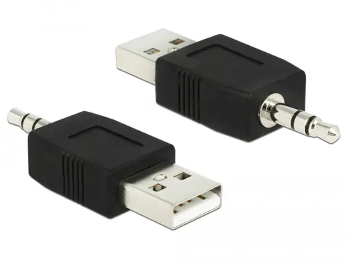DeLOCK 66069 cable gender changer USB A 3.5 Black