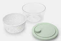 Brabantia Salatschleuder Tasty+ 25 cm, Grün/Transparent - Material: Kunststoff - Detailfarbe: Transparent - Grün - Spülmaschinenfest: Ja - Durchmesser: 25 cm - Systemart: Drehsystem