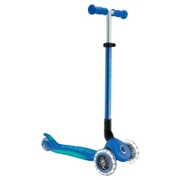 GLOBBER Primo Foldable Plus Lights Mini Blau - Altersempfehlung ab: 3 Jahren - Ausstattung: Höhenverstellbarer Lenker - Reifentyp:  Kunststoffreifen - Eigenschaften: Aus recyceltem Material - Zertifikate: Global Recycling Standards (GRS) - Belastbarkeit: 