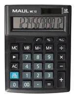 MAUL MC 12 Taschenrechner Tasche Display-Rechner Schwarz