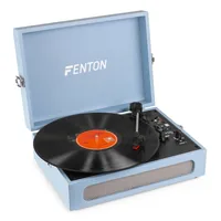 Fenton Plattenspieler mit Bluetooth RP118E Blau - Detailfarbe: Blau - Plattenspieler Antriebsart: Riemenantrieb - Platte Geschwindigkeit: 45 U/min - 33? U/min - 78 U/min - Tonabnehmer: Dabei - Tonarm: J-Form - Anwender: HiFi