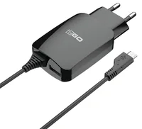 2GO Ladegerät 12W Micro-USB 1x USB, Kabel 1,4m, schwarz