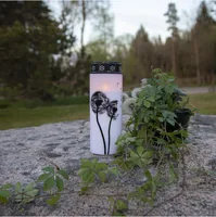Star Trading LED Grabkerze Löwenzahn, Ø 7 x 21 cm, Weiss - Betriebsart: Akkubetrieb - Batteriebetrieb - Aussenanwendung: Ja - Höhe: 21 cm - Timerfunktion: Ja - Set: Nein - Farbe: Weiss