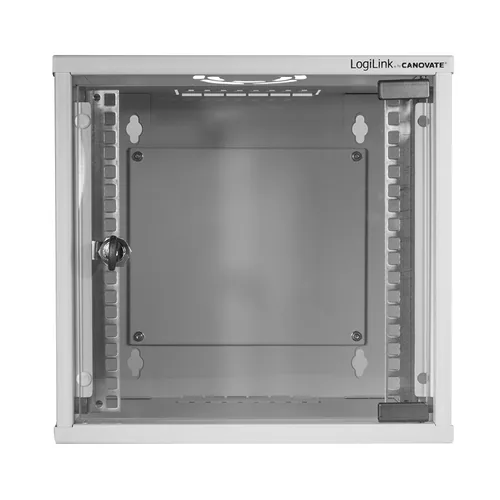 Logilink Wandgehäuse 10 Zoll, 6 HE, montiert, grau