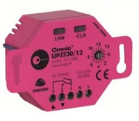 Omnio Funk-UP-Jalousieaktor EnOcean UPJ230/12 1-Kanal - Produkttyp: Rollladenaktoren - System-Kompatibilität: Keine - Protokoll: enOcean - Systemkommunikation: Wireless - Detailfarbe: Pink
