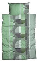 Nobilium Duvetbezug Sienne 160 x 210 cm, Grün - Nachhaltigkeit: OEKO-TEX® MADE IN GREEN - OEKO-TEX® STANDARD 100 - Verschlusstyp: Reissverschluss - Grösse: 160 x 210 cm - Motiv: Abstrakt - Detailfarbe: Grün - Detailmaterial: Baumwollsatin