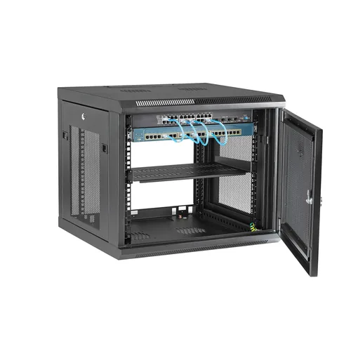 StarTech.com "9U Wall Mount Server Rack Cabinet - 4-Post Adjustable Depth (2"" to 19"")