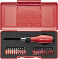 PB Swiss Tools Schraubenzieher-Bit SwissGrip Evo Twister mit Ratsche 30 mm - Schraubenziehertyp: Bit-Halter - Innensechskant - Phillips - Pozidriv - Schlitz - Torx - Anwendungsbereich: Werkstatt - Grösse: 6.35 mm