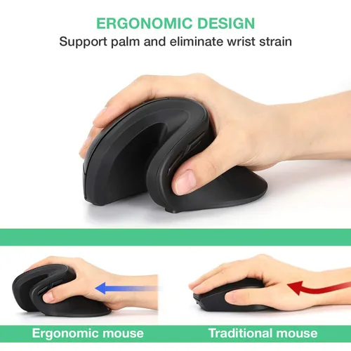 Equip Ergonomische Maus USB-A-C Stker 1.80m Rechts schwarz