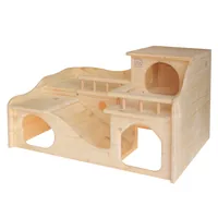 Resch Meerschweinchenschloss, 55 x 33 x 39 cm - Nagetierart: Zwergkaninchen - Meerschweinchen - Chinchilla - Ratte - Material: Holz - Tierart: Nager