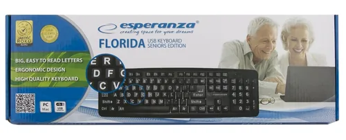 Esperanza EK129 keyboard USB QWERTY UK English Black