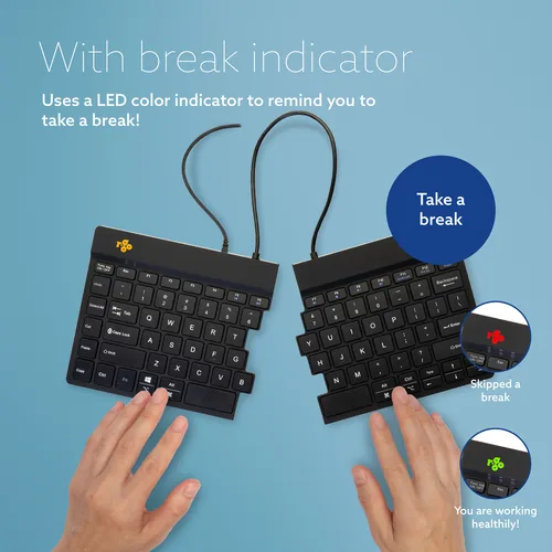 BREAK ERGONOMIC KEYBOARD QWERTY US BLACK WIRED