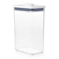 Oxo Good Grips Vorratsbehälter 2.6 l, Transparent/Weiss - Produkttyp: Vorratsbehälter - Materialtyp: Kunststoff - Set: Nein - Volumen: 2.6 l - Stapelbar: Ja - Verschlusstyp: Knopfdruck