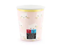 Partydeco Einwegbecher Cat 200 ml, 6 Stück, Hellrosa - Produkttyp: Einwegbecher - Materialtyp: Papier - Material: Pappe - Detailfarbe: Hellrosa