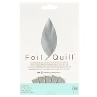 We R Memory Keepers Folie Foil Quill 10.1 x 15.2 cm, 30 Blatt - Geeignet für Drucker: Nein - Detailfarbe: Silber - Aussenanwendung: Nein - Selbstklebend: Nein - Aufbügelbar: Nein - Folientyp: Transferfolie