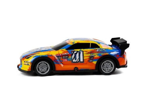 TEC-TOY Auto Champion GT9 mit Licht, Gelb/Blau, 1:22 - Detailfarbe: Blau - Gelb - Altersempfehlung ab: 3 Jahren - Benötigt zur Fertigstellung: Batterien für Fahrzeug - Batterien für Sender - Kapazität Wattstunden: 0 Wh - Modelltyp: Auto
