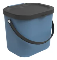 Rotho Recyclingbehälter Albula 6 l, Horizon Blau - Material: Recycling Kunststoff - Fassungsvermögen: 6 l - Anzahl Behälter: 1 - Detailfarbe: Blau - Form: Rund