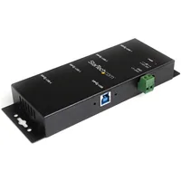 StarTech.com 4-Port USB 3.0 Hub - 5Gbps - Metal Industrial USB-A Hub - Wall or Desk Mountable USB Data Hub - TAA Compliant USB Expander Hub
