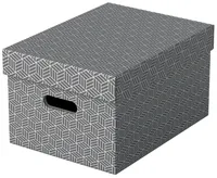 Esselte Aufbewahrungsbox Home M Mittel 3 Stueck Weiss file storage box Karton Grau