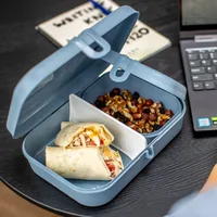 Koziol Lunchbox Pascal L Blau - Materialtyp: Biokunststoff - Unterteilungsmöglichkeit: Ja - Material: Biozirkulärer Kunststoff - Detailfarbe: Blau - Mikrowellenfest: Ja - Spülmaschinenfest: Ja