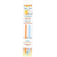 Pony Stricknadeln für Kinder Grösse 5, 18 cm - Material: Aluminium - Produkttyp: Stricknadel