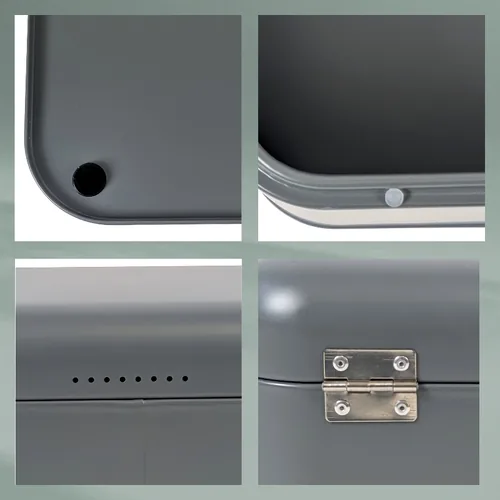 Kela Frisca bread box Rectangular Dark Grey Metal