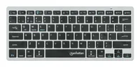 Manhattan Ultra Slim Dual-Mode Wireless Keyboard, German Quertz layout, Bluetooth (v3.0) and Wireless (2.4GHz), 78 low profile scissor keys, Auto Power Management, Range 10m, USB-A Micro Receiver, AAA Battery (included), Windows and Mac, Three Year Warran