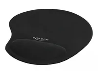 Delock Ergonomisches Mauspad mit Gel Handballenauflage schwarz 230 x 202 x 24 mm