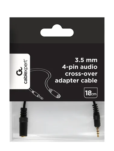 gembird 3,5mm Audio Crossover Adapterkabel, schwarz