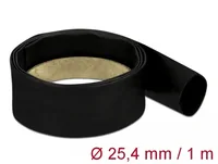 Delock Schrumpfschlauch 1 m x 25.4 mm Schwarz - Detailfarbe: Schwarz - Durchmesser: 25.4 mm - Länge: 1 m - Material: Polyolefin