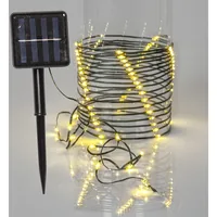 Star Trading Lichterkette Solar Dew Drop Micro, 100 LEDs, 740 cm, Grün - Produkttyp: Lichterkette - Betriebsart: Solarbetrieb - Set-Typ: Starterset - Fernbedienung: Nein - Smart Home: Nicht kompatibel - Lichtfarbe: Warmweiss (WW)