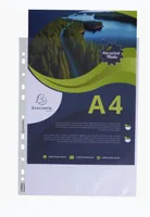 EXACOMPTA Zeigetaschen PP Rec 60my A4 5320E transparent genarbt 100 Stück