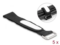 Delock Klettkabelbinder Schwarz 203 mm x 20 mm 5 Stück - Breite: 20 mm - Länge: 203 mm - Ausstattung Kabelmanagement: Wiederverwendbar - Beschriftungsfeld - Produkttyp: Klettkabelbinder - Verpackungseinheit: 5 Stück - Material: Nylon