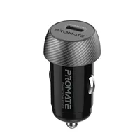 Promate Autoladegerät ProMate PowerDrive-PD20, Mini Car Charger - Stromanschluss Seite A: Zigarettenanzünder Stecker - Stromanschluss Seite B: USB-C Stecker - Schnellladefunktion: Ja