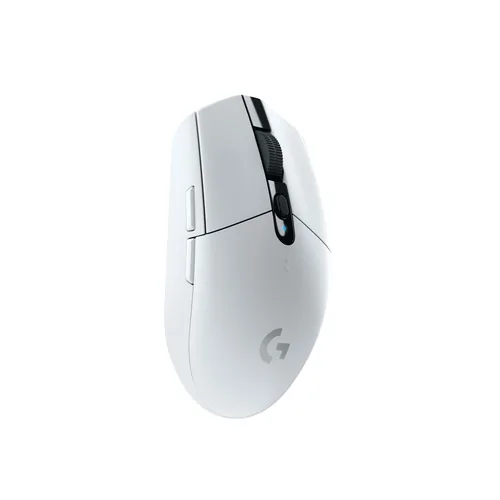 Logitech Gaming-Maus G305 Lightspeed - Maus Features: Ein-/Ausschalter - Scrollrad - Bedienungsseite: Universal - Detailfarbe: Weiss - Gewicht: 99 g - Verbindungsart: Kabellos - Schnittstelle: USB-A